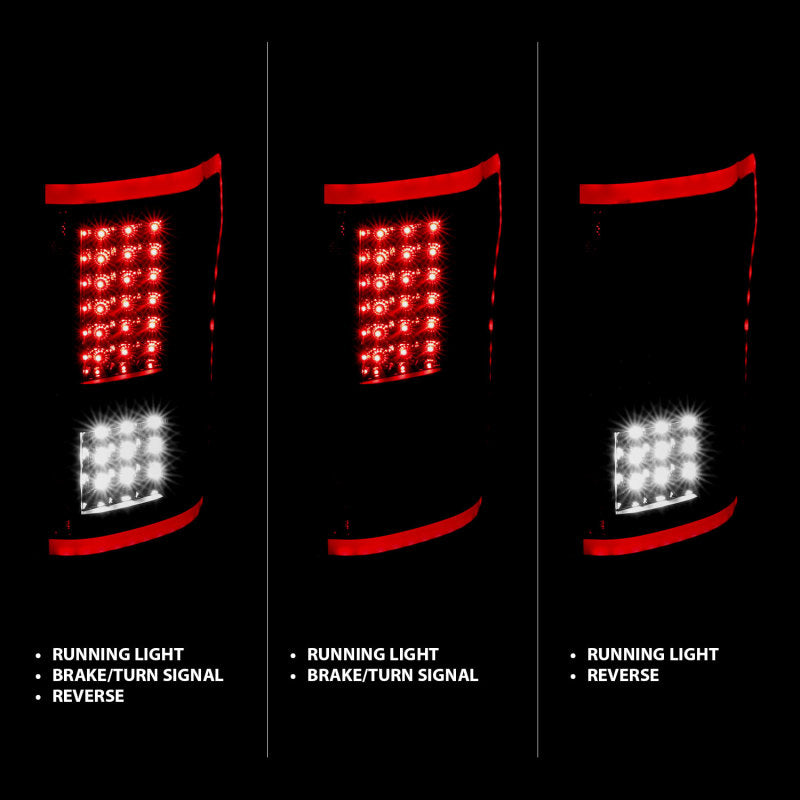 ANZO 15-17 Ford F-150 LED Taillights Black w/ Sequential - eliteracefab.com