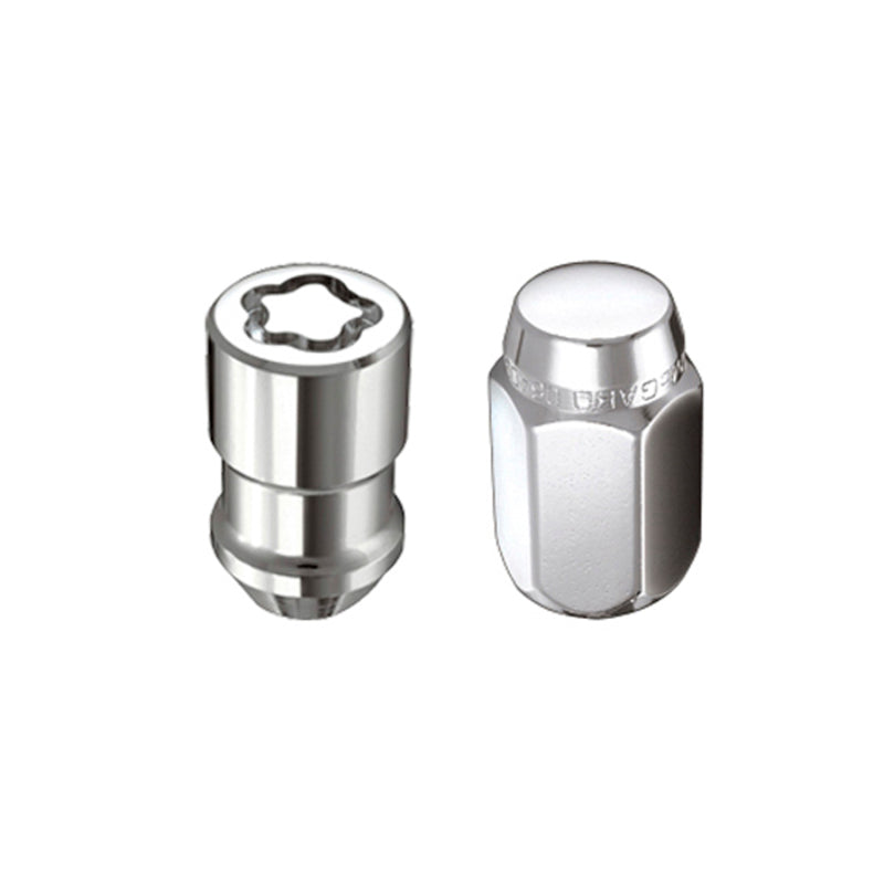 McGard 4 Lug Hex Install Kit w/Locks (Cone Seat Nut) M12X1.25 / 13/16 Hex / 1.28in. Length - Chrome