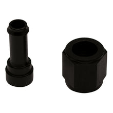 Load image into Gallery viewer, DeatschWerks 6AN Female Flare Swivel to 5/16in Single Hose Barb - Anodized Matte Black