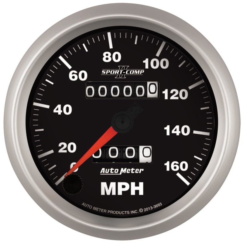 Autometer Sport-Comp II 3-3/8in 160MPH Mechanical Speedometer 3693