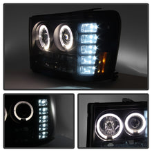 Load image into Gallery viewer, Spyder GMC Sierra 1500/2500 07-13 Projector Headlights LED Halo- LED Blk Smke PRO-YD-GS07-HL-BSM - eliteracefab.com