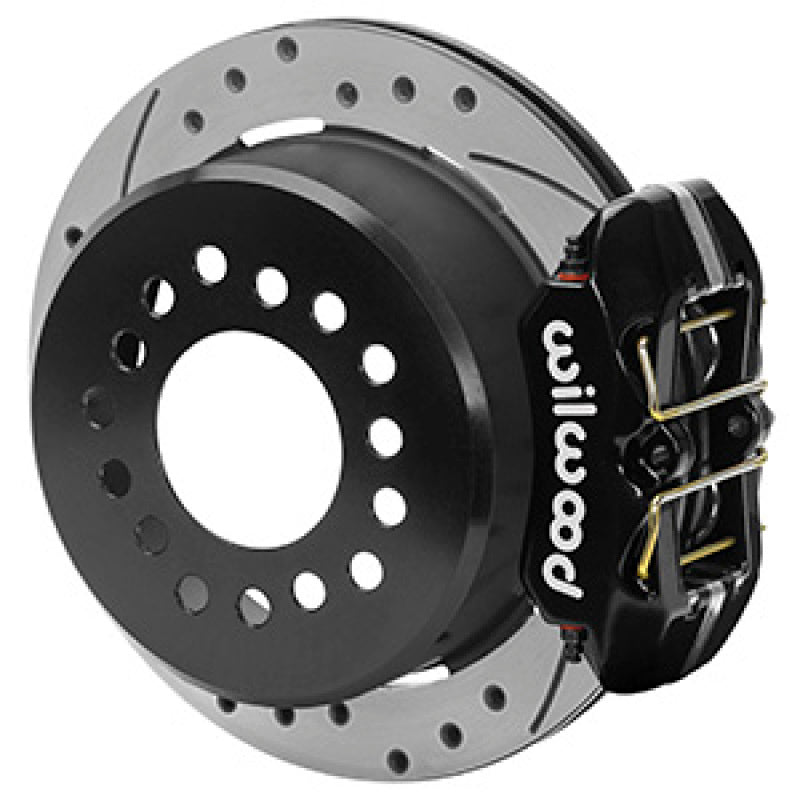 Wilwood Chevrolet 7-5/8in Rear Axle Dynapro Disc Brake Kit 11in Drilled/Slotted Rotor -Black Caliper Wilwood