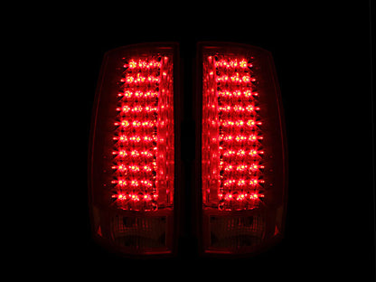 ANZO USA Chevrolet Suburban Led Taillights Black G4; 2007-2014 - eliteracefab.com