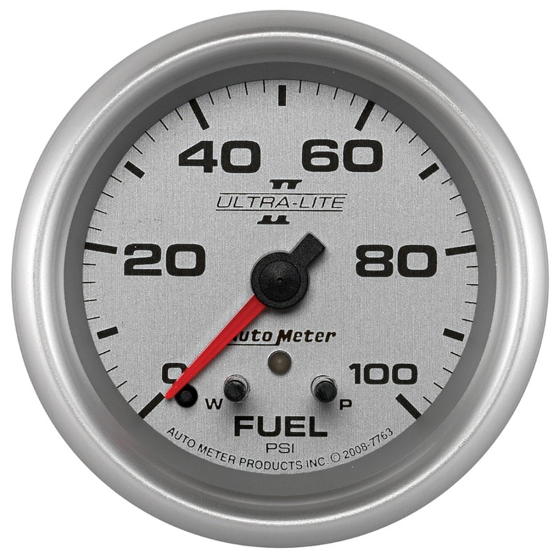 Autometer Ultra-Lite II 2 5/8in 0-100 PSI Full Sweep Electronic Fuel Pressure Gauge
