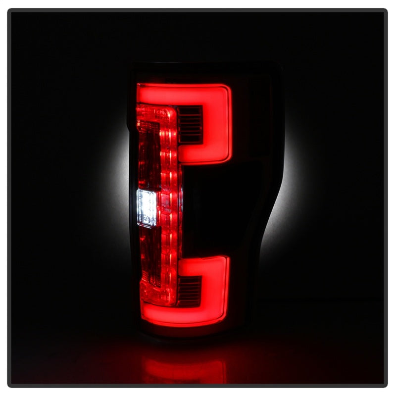 Spyder 17-18 Ford F-250 SD (w/Blind Spot Sensor) LED Tail Lights - Red Clr (ALT-YD-FS17BS-LED-RC) - eliteracefab.com