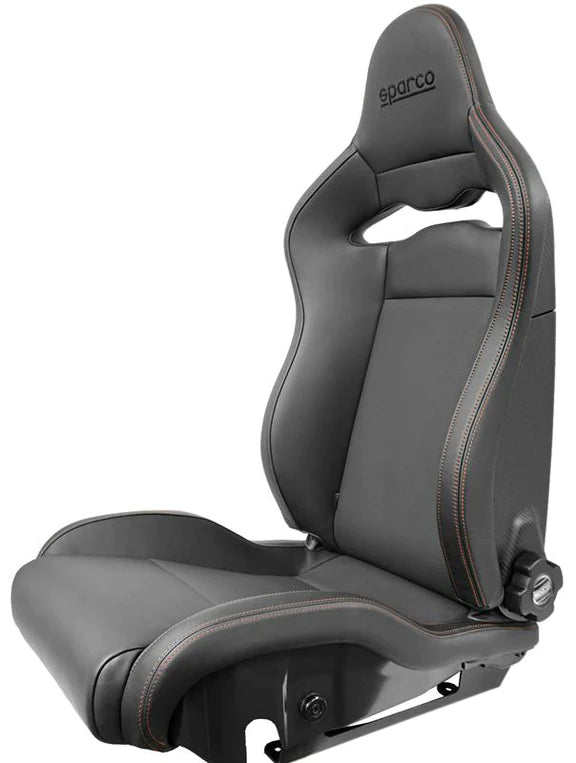 Sparco Seat SPX Special Edition Black/Grey w/ Matte Carbon Shell - Left - eliteracefab.com