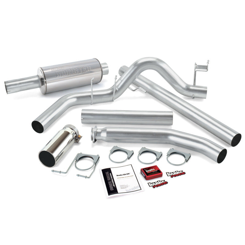 Banks Power 02 Dodge 5.9L Ext Cab Git-Kit - SS Single Exhaust w/ Chrome Tip