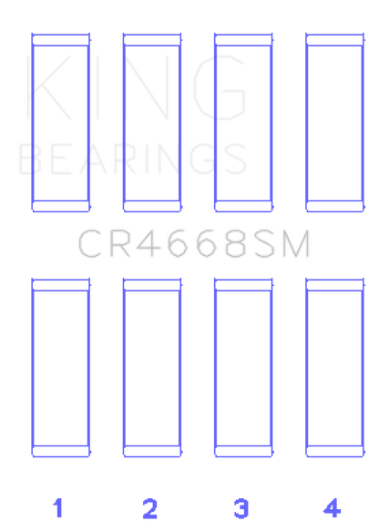 King Chrysler/Mitsubishi/Hyundai/Kia World Engine (Size 0.25 Oversized) Connecting Rod Bearing Set King Engine Bearings