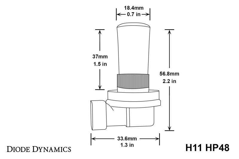 Diode Dynamics H11 HP48 LED - Cool - White (Pair)