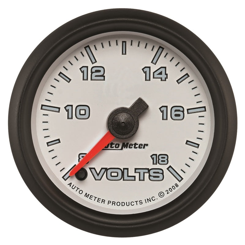 Autometer Pro-Cycle Gauge Voltmeter 2 1/16in 18V Digital Stepper Motor White 19592