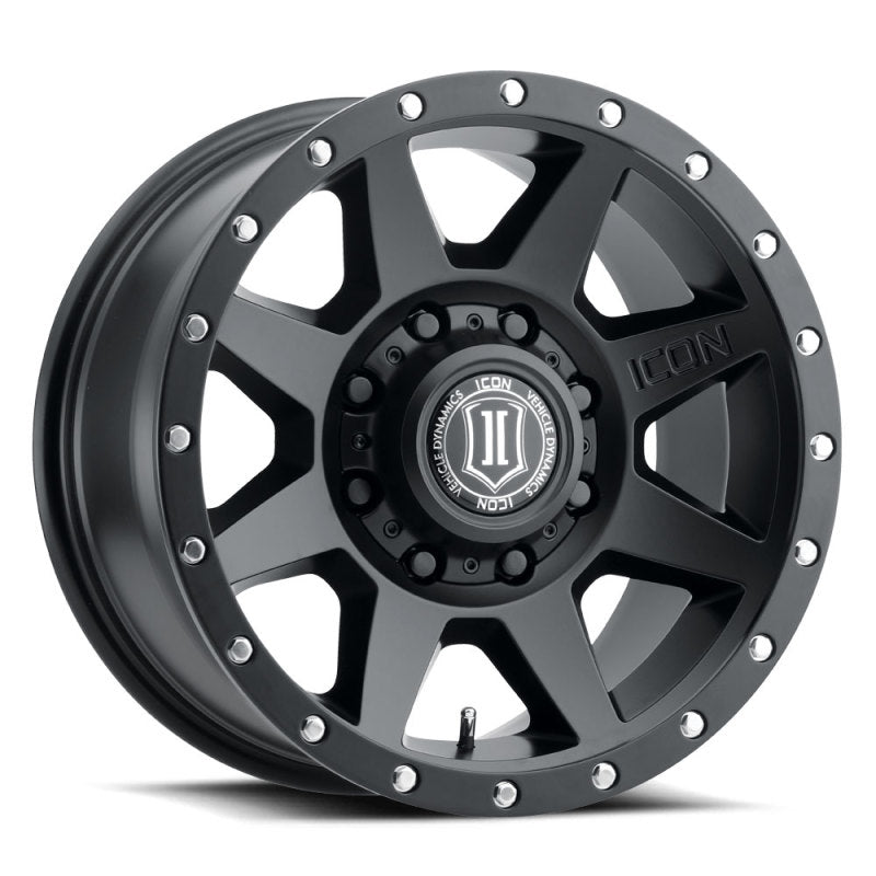 ICON Rebound 17x8.5 8x170 6mm Offset 5in BS 125mm Bore Satin Black Wheel - eliteracefab.com