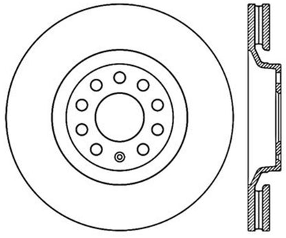 StopTech 01-09 Audi A4 Sport Slotted & Drilled Front Left Cyro Rotor Stoptech