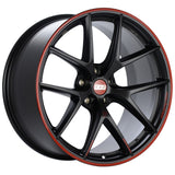 BBS CI-R Nurburgring Edition 19x8.5 5x112 ET45 Satin Black/Red Lip Wheel - 82mm PFS Required