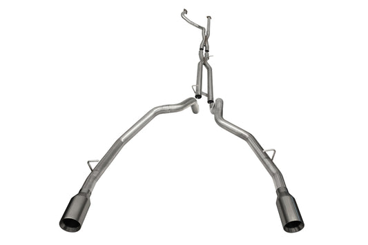 Corsa 21-22 Dodge Ram TRX Crew Cab Baja Catback Exhaust Dual Rear Gunmetal Tip - eliteracefab.com