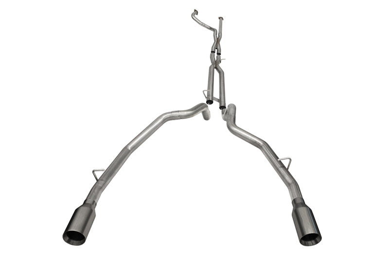 Corsa 21-22 Dodge Ram TRX Crew Cab Baja Catback Exhaust Dual Rear Gunmetal Tip - eliteracefab.com