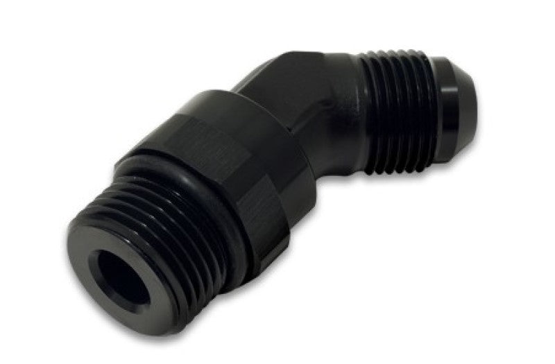 Vibrant -10AN Male to Male -8AN Straight Cut 45 Degree Adapter Fitting - Anodized Black - eliteracefab.com