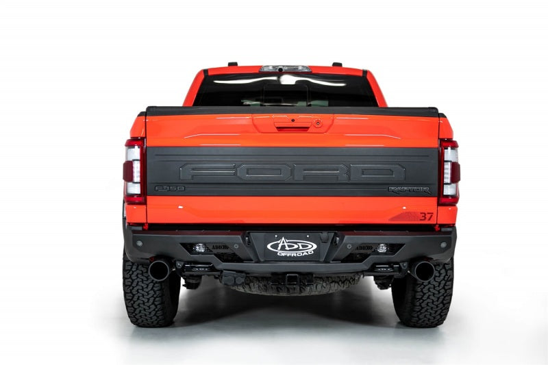 Addictive Desert Designs 2022+ Ford Raptor Stealth Fighter R Bumper w/ 2 Cube Lights - Hammer Black - eliteracefab.com