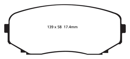 EBC 11-14 Ford Edge 2.0 Turbo Redstuff Front Brake Pads - eliteracefab.com