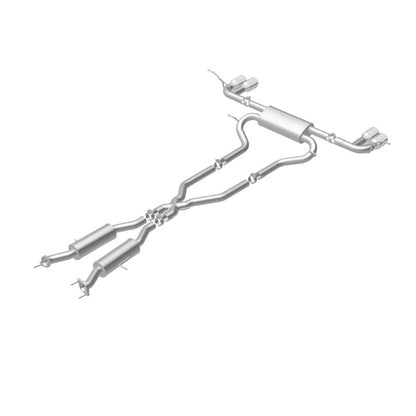 MagnaFlow Cat Back, SS, 2.5in, Quad Split Polish 4in tip 14-15 Jeep Grand Cherokee 3.6L/5.7L V6/V8 Magnaflow