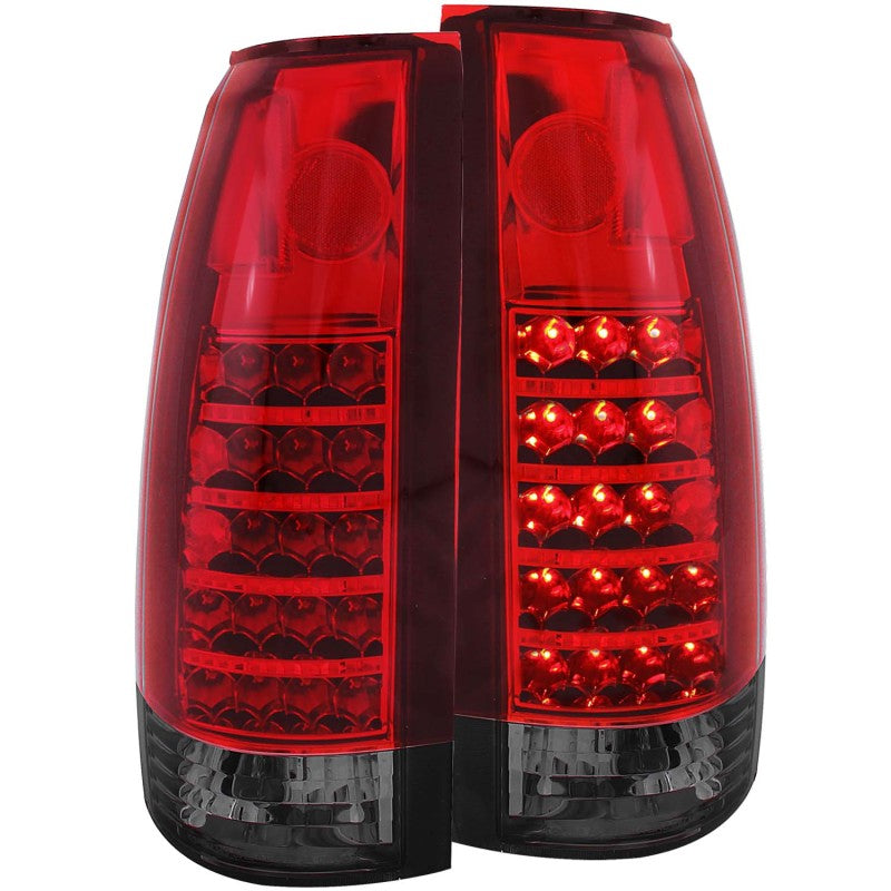 ANZO USA Cadillac Escalade Led Taillights Red/Smoke; 1999-2000 - eliteracefab.com