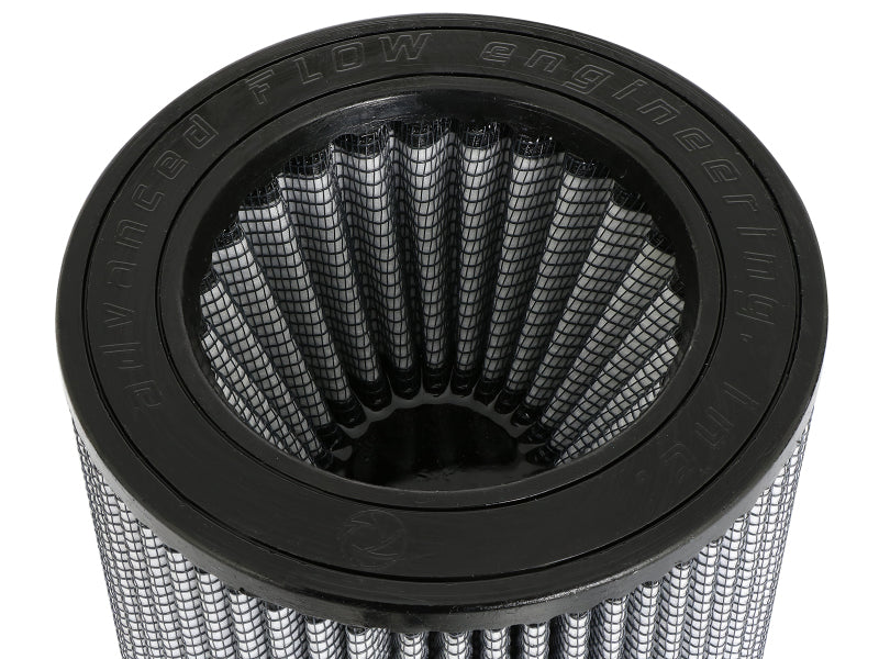 aFe MagnumFLOW Pro DRY S Universal Air Filter 4in F x 6in B (mt2) x 5.5in T (Inv) x 7.5in H - eliteracefab.com