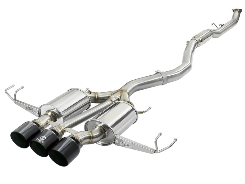 aFe Takeda 3in 304 SS Cat-Back Exhaust w/ Tri-Black Tips 17-18 Honda Civic Type R L4 2.0L (t) - eliteracefab.com