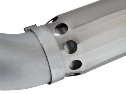 aFe Atlas Exhaust 5in DPF-Back Aluminized Steel w/ Polished Tips 16-17 GM Diesel Truck V8-6.6L (td) aFe