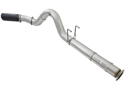 aFe ATLAS 5in DPF-Back Alum Steel Exhaust System w/Black Tip 2017 Ford Diesel Trucks V8-6.7L (td) - eliteracefab.com