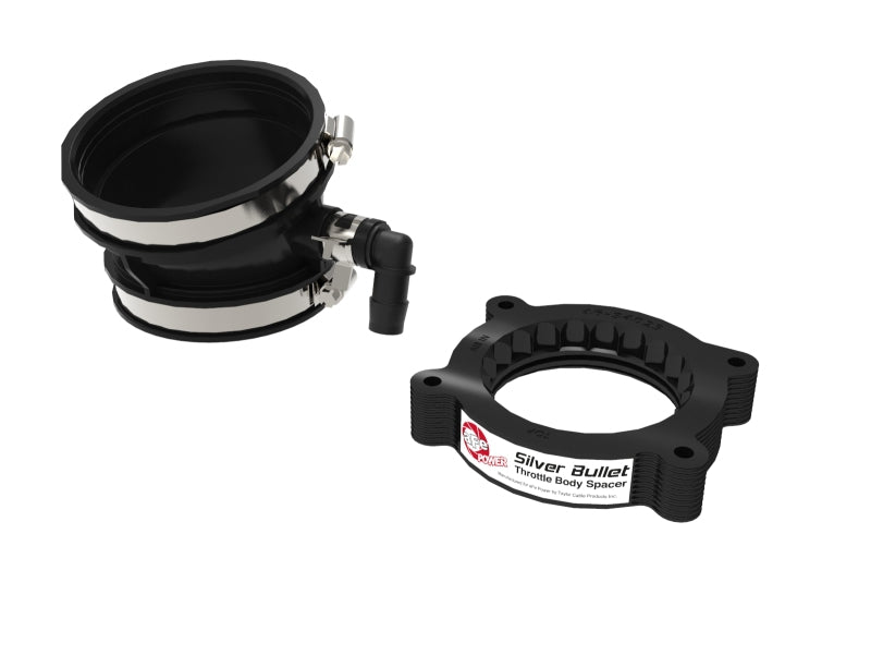 aFe 2020 Vette C8 Silver Bullet Aluminum Throttle Body Spacer / Works With aFe Intake Only - Black - eliteracefab.com