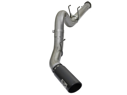 aFe Large Bore-HD 5in DPF Back 409 SS Exhaust System w/Black Tip 2017 Ford Diesel Trucks V8 6.7L(td) - eliteracefab.com
