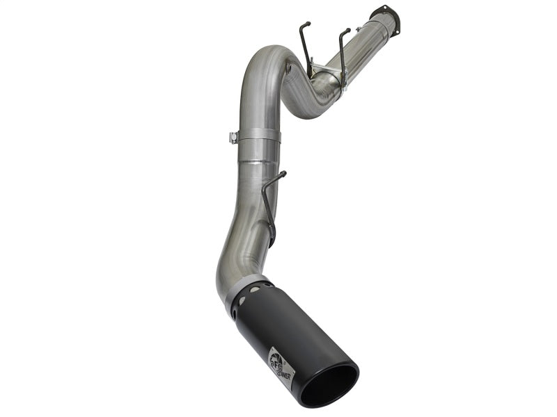 aFe Large Bore-HD 5in DPF Back 409 SS Exhaust System w/Black Tip 2017 Ford Diesel Trucks V8 6.7L(td) - eliteracefab.com