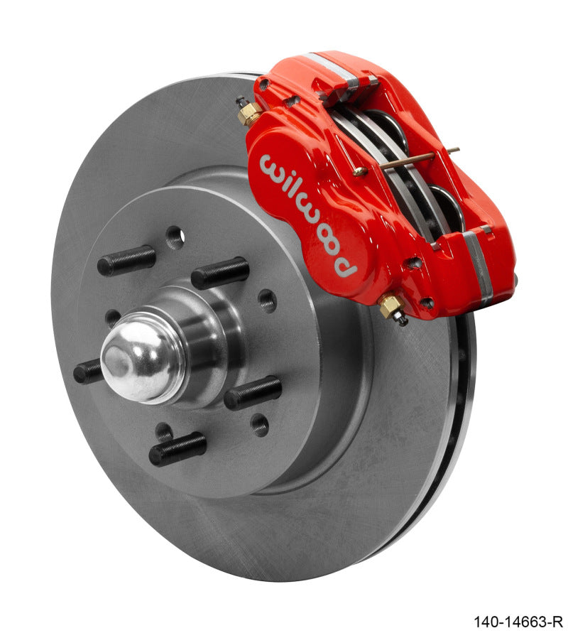 Wilwood Forged Dynalite-M Front Kit 11.5in Red 1 PC Rotor&Hub 58-64 Impala 63-64 Corvette Wilwood