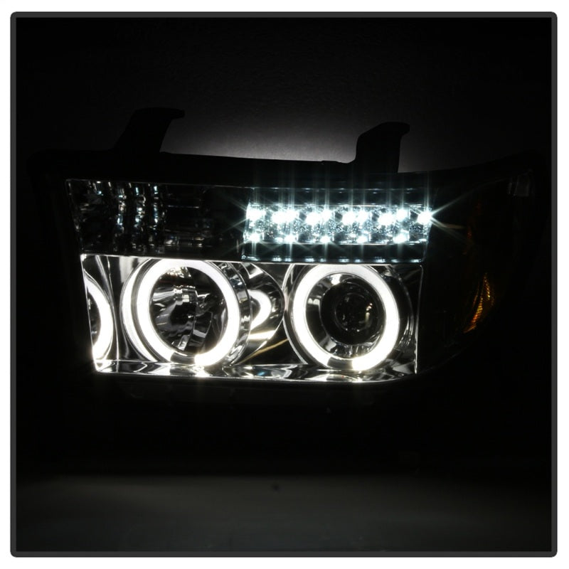 Spyder Toyota Tundra 07-13 Projector Headlights LED Halo LED Chrm PRO-YD-TTU07-HL-C - eliteracefab.com