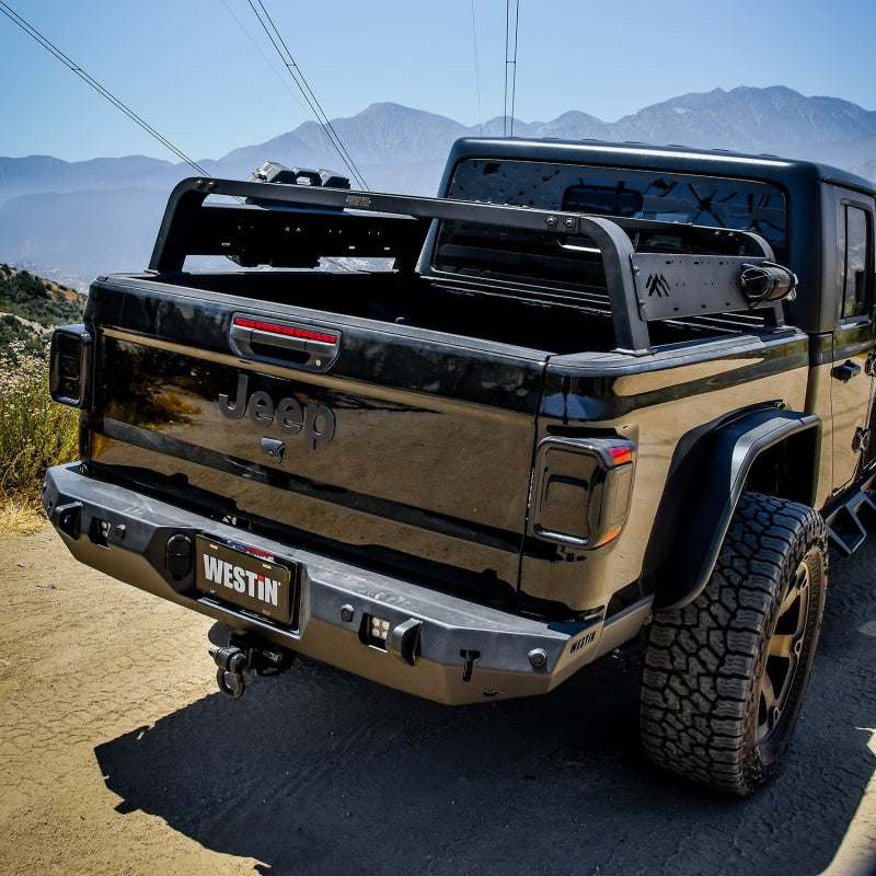 Westin 2021 Jeep Gladiator Overland Cargo Rack - Textured Black - eliteracefab.com