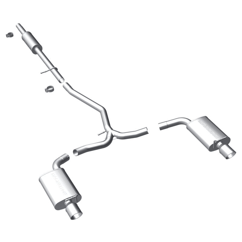 MagnaFlow 11-13 Ford Explorer V6 3.5L SS Catback Exhaust Dual Split Rear Exit w/ 3.5in SS Tips - eliteracefab.com