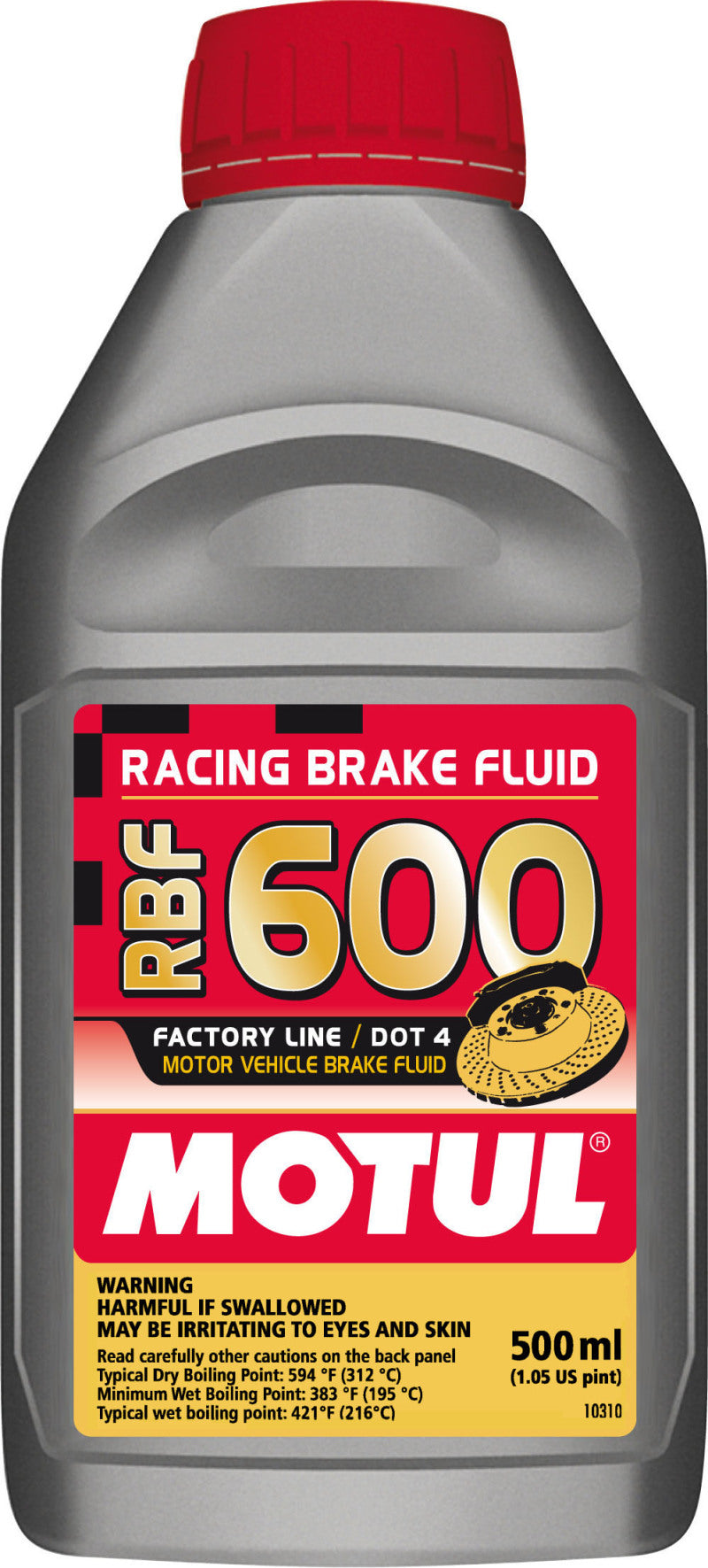 Motul 1/2L Brake Fluid RBF 600 - Racing DOT 4 - eliteracefab.com