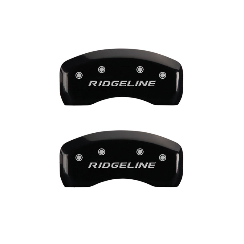 MGP 4 Caliper Covers Engraved Front & Rear Ridgeline Black Finish Silver Char 2019 Honda Ridgeline MGP