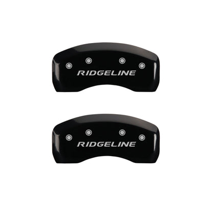 MGP 4 Caliper Covers Engraved Front & Rear Ridgeline Black Finish Silver Char 2019 Honda Ridgeline MGP