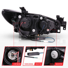 Load image into Gallery viewer, ANZO USA Mazda 6 Projector Headlights W/ Plank Style Design Black; 2014-2015 - eliteracefab.com