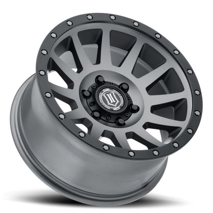 ICON Compression 17x8.5 6x5.5 0mm Offset 4.75in BS 106.1mm Bore Titanium Wheel - eliteracefab.com