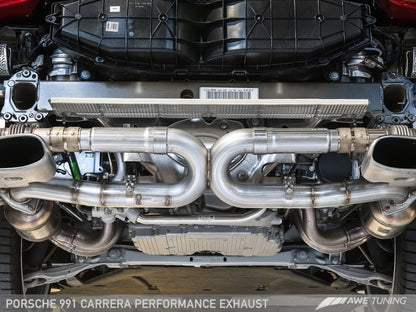 AWE Tuning 991 Carrera Performance Exhaust - Use Stock Tips - eliteracefab.com