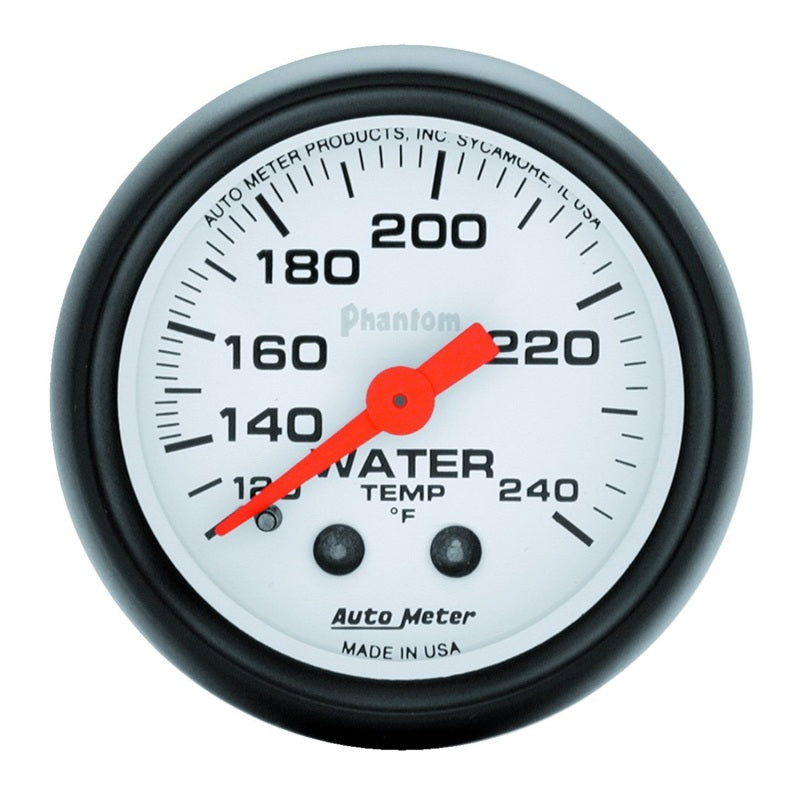 Autometer Phantom 52mm 120-240 Deg F Mechanical Water Temp Gauge - eliteracefab.com