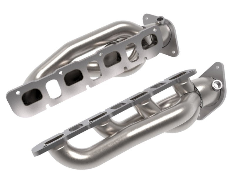 aFe Power Twisted Steel 304SS Shorty Header 2021 Ram 1500 TRX V8-6.2L (uncoated) - eliteracefab.com