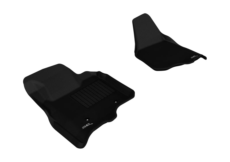 3D MAXpider L1FR07011509 2011-2012 Ford F-250/350/450 Supercab/Supercrew Kagu 1st Row Floormat - Black