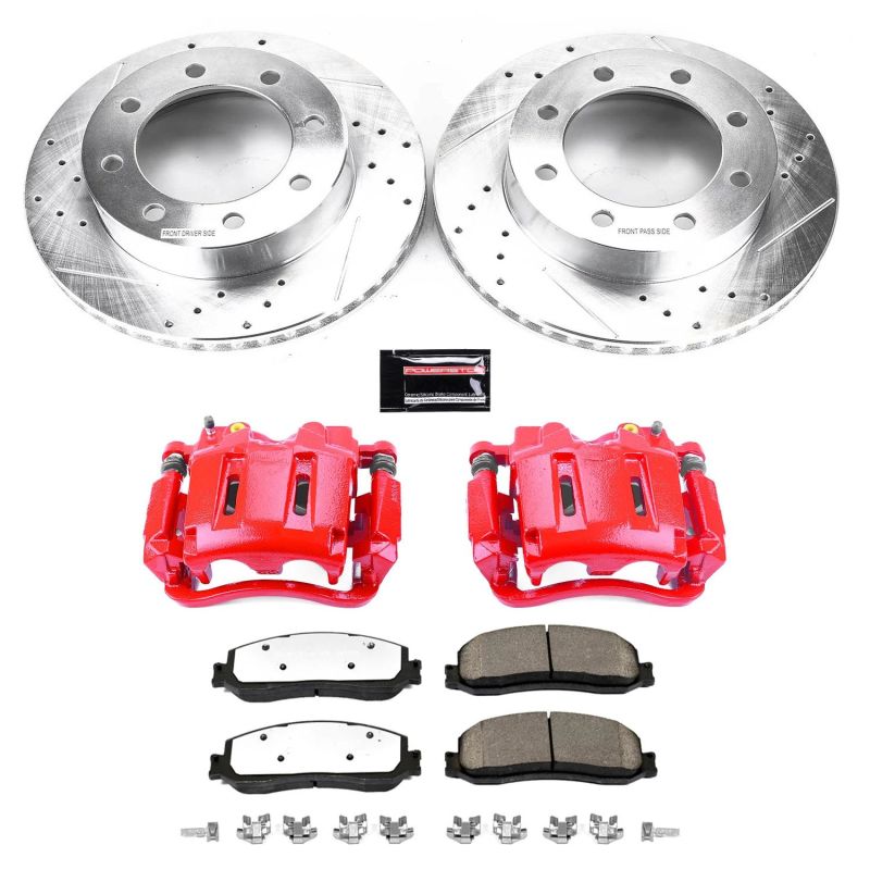 Power Stop 2012 Ford F-350 Super Duty Front Z36 Truck & Tow Brake Kit w/Calipers PowerStop