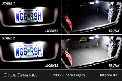 Diode Dynamics 05-09 Subaru Legacy Interior LED Kit Cool White Stage 2 Diode Dynamics