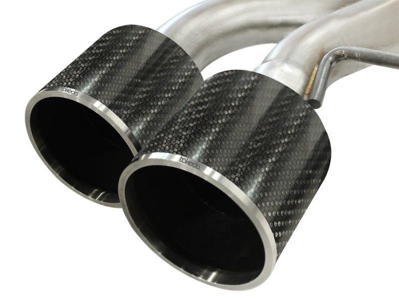 aFe Takeda 3in SS Exhaust Cat-Back 09-14 Nissan GTR V6 3.8L Carbon Fiber Tips aFe