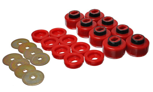 Energy Suspension 99-06 Silverado C1500/K1500 / 01-06 Silverado C2500/K2500 Red Body(cab) Mount Set - eliteracefab.com