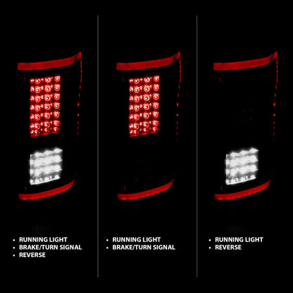 ANZO 15-17 Ford F-150 LED Taillights - Smoke - eliteracefab.com