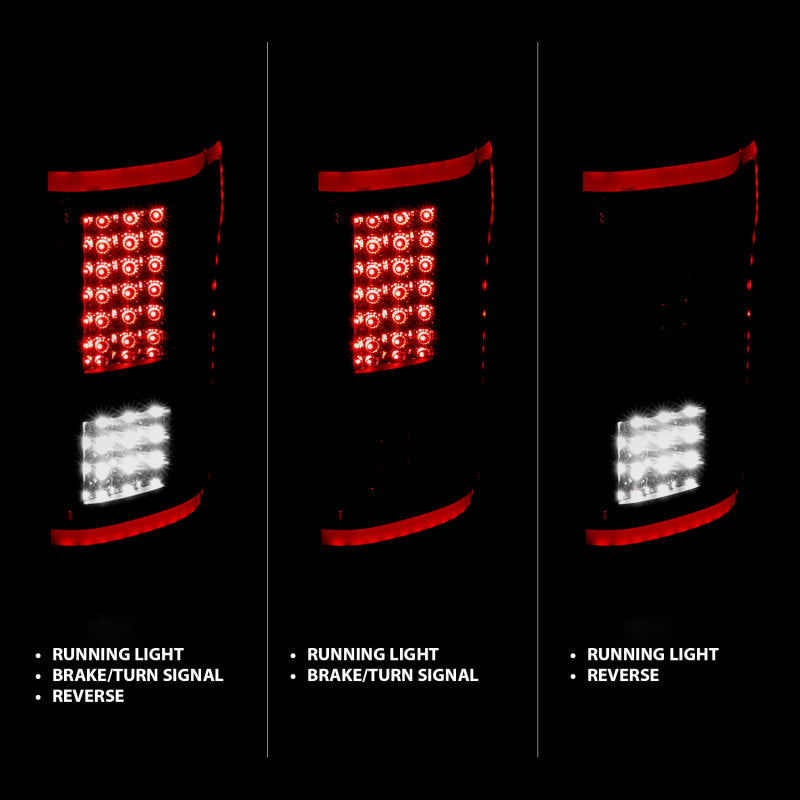 ANZO 15-17 Ford F-150 LED Taillights - Smoke - eliteracefab.com